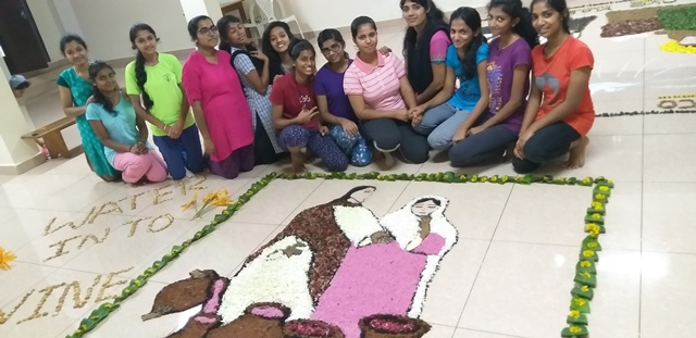 AMAR # 934 Rangoli Competition for the Marian Month at Madanthyar!